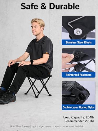 Ultralight Compact Camping Folding Stool with Carry Bag
