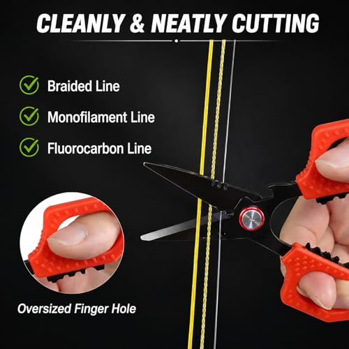 Multi Function Fishing Pliers & Scissors Set 4.7" Titanium Coated (pliers + red scissors)