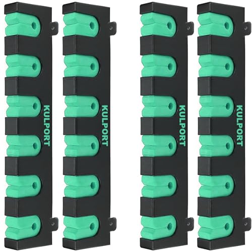 Fishing Rod Rack Holders Wall (Horizontal Green, 2 Pair)