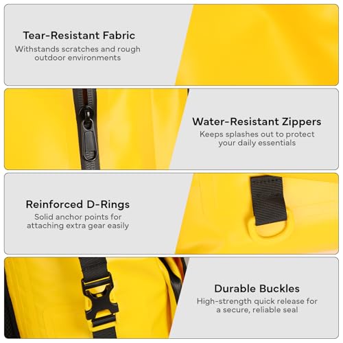 Waterproof Dry Bag Backpack 30L (Yellow)