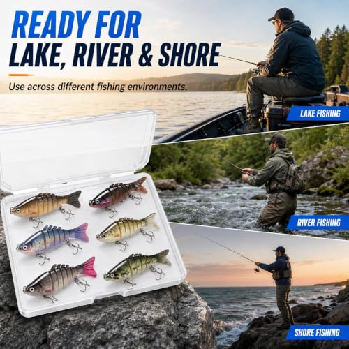 Bass Fishing Lures (6PCS / 2 Sizes)