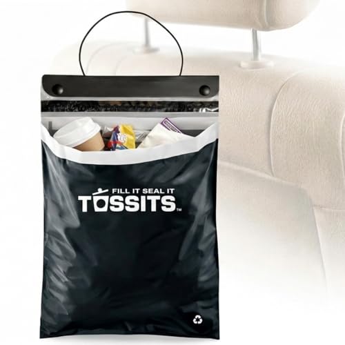 Hanging Car Trash & Garbage Bags (Black / 21 Count)