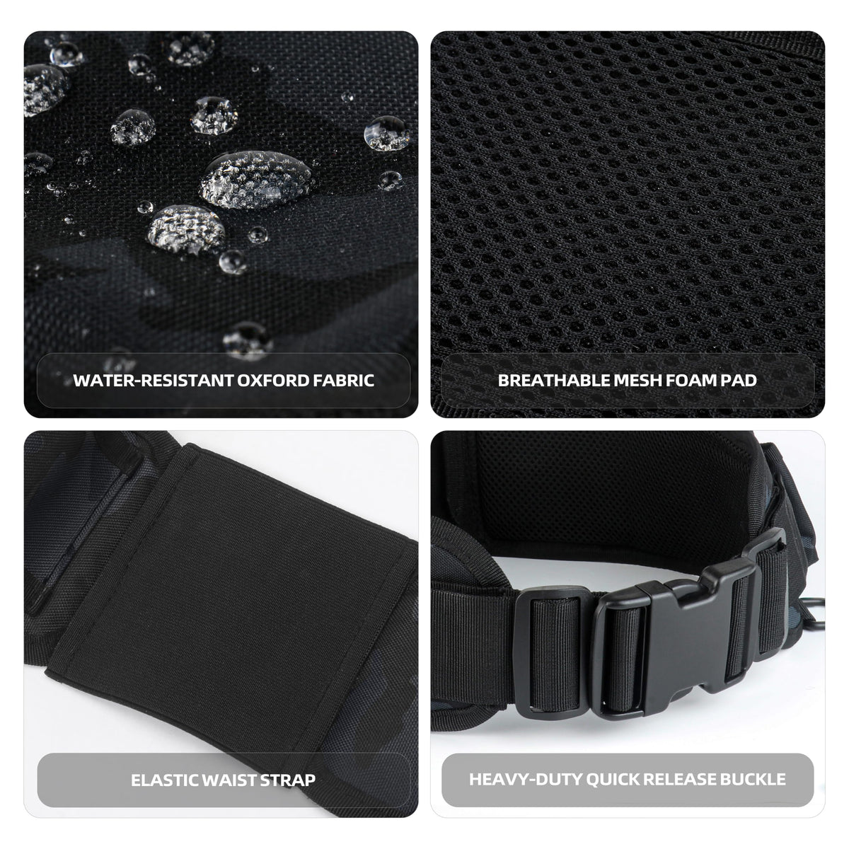 Lightweight Utility Waist Pack (Black Camo)