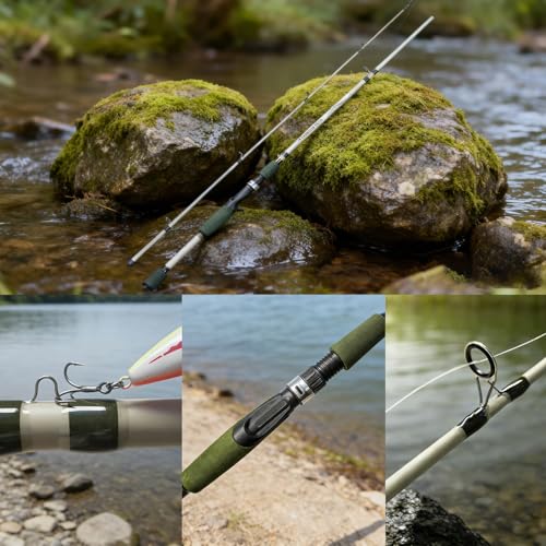 6’6” Medium Power Spinning Rod (GREEN/YELLOW--SPIN-6'6")