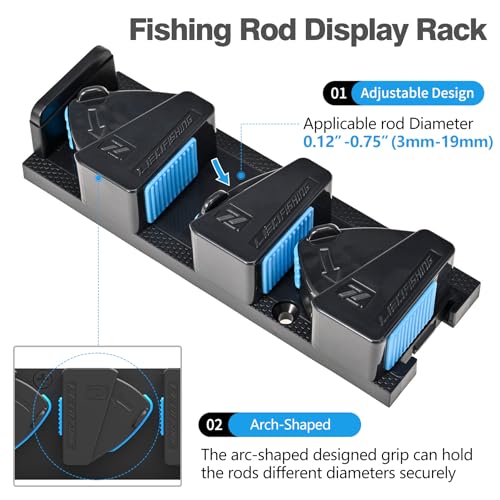 Fishing Rod Holder Vertical (Blue / 3 Slots)