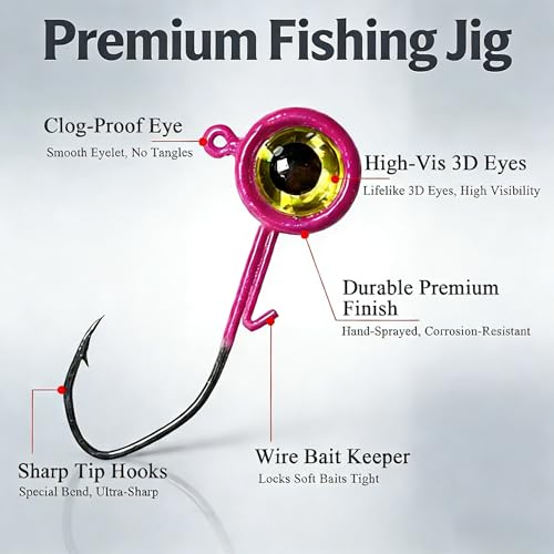 20 40Pcs Crappie Jig Heads for Bass