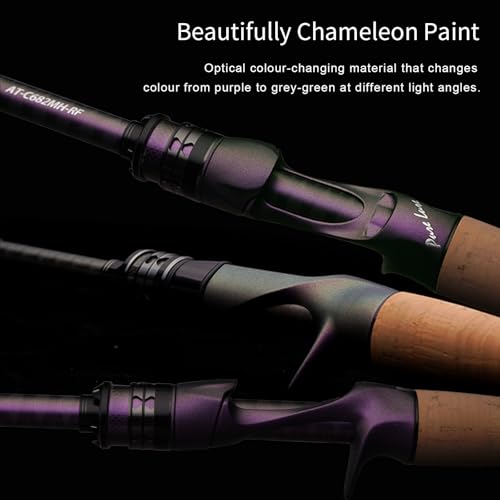 PURELURE ACUTEVIOLET Bass Fishing Rod Spinning Baitcasting Rod 6'6''