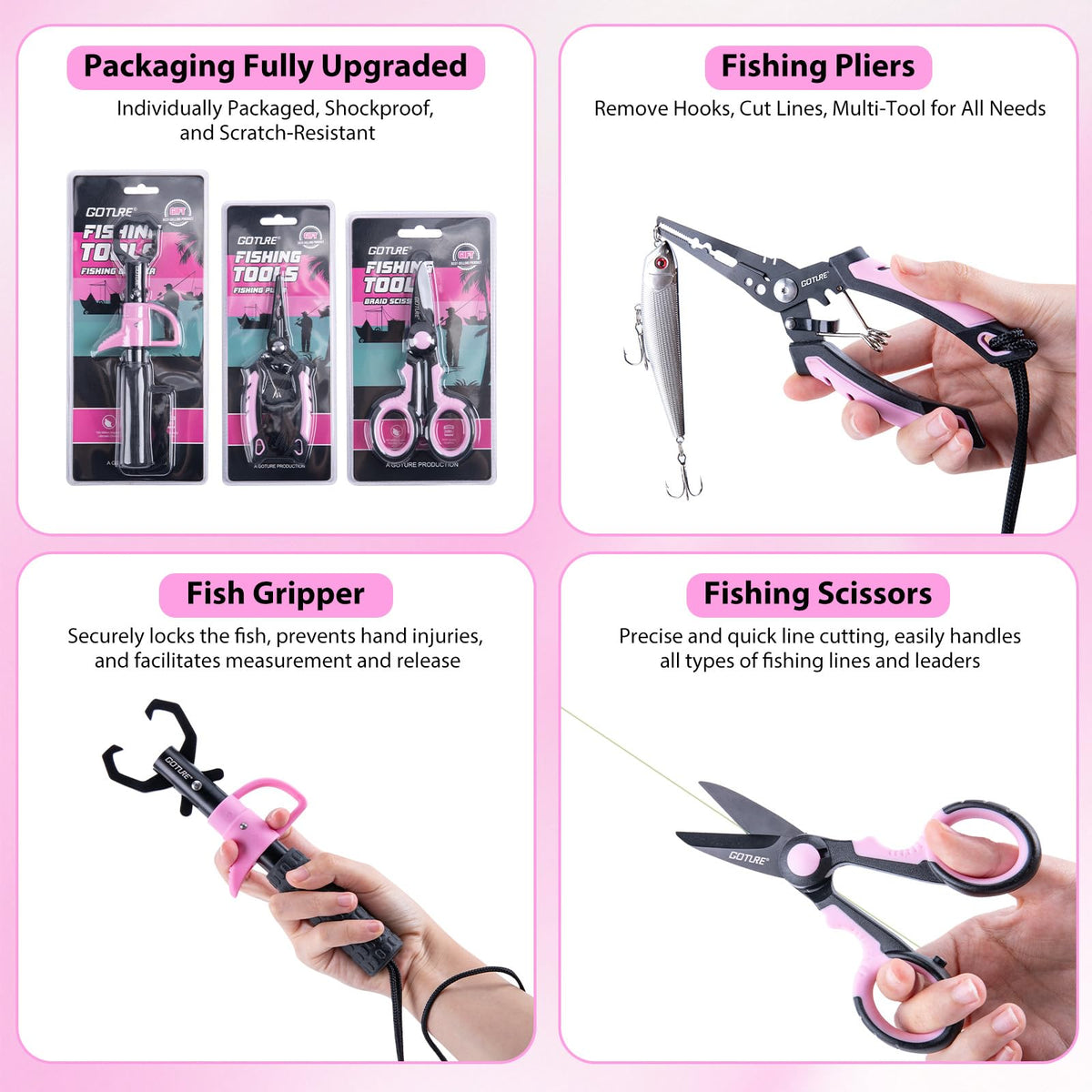 Pink Fishing Rod and Reel Combo (Pink Pole - Sparkling Sling Bag with 3600 Trays / 7FT/2.1M)