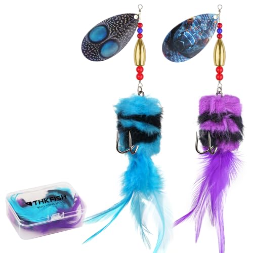 Musky Pike Walleye Fishing Lure (Purple&Blue / 1.3 oz---2pcs)