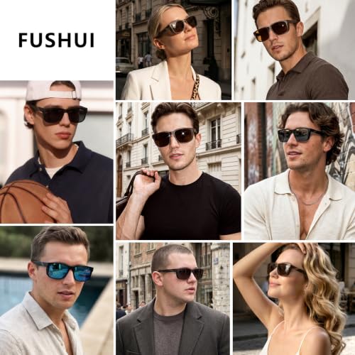 Polarized Sunglasses for Men Women (3pack Black/Blue/Red)
