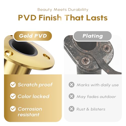 90 Degree Fishing Rod Holder 2 Pack (90 Degree - PVD Gold)