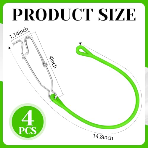 4pcs Fishing Downrigger Weight Snubber with Release Snap (Green)