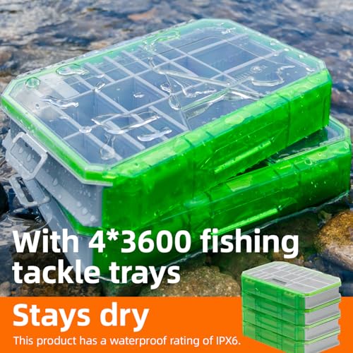 43L Fishing Tackle Backpack with 4 Tackle Boxes & Rod Holder
