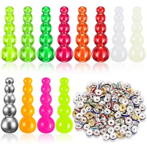 160 Pcs Fishing Beads 12 Pcs Stacked Fishing Beads