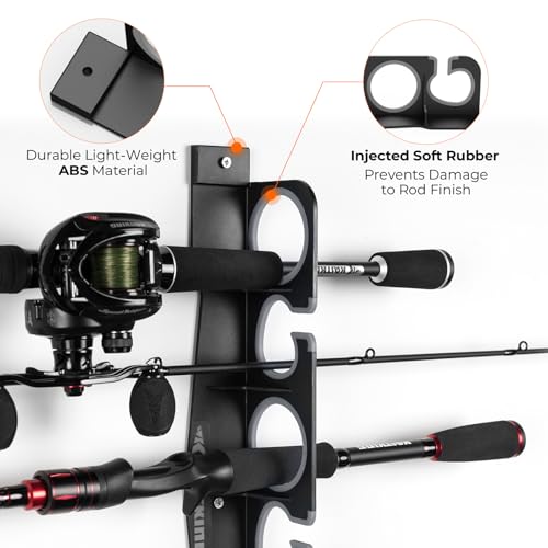 Horizontal Fishing Rod Holder (V6-2 Pack-Gray)