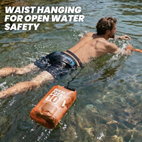 Waterproof Dry Bag Backpack for Kayaking (Orange / 10L)