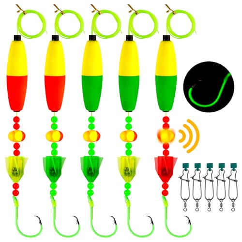 5 Pack Catfish Bait Float Rigs Kit