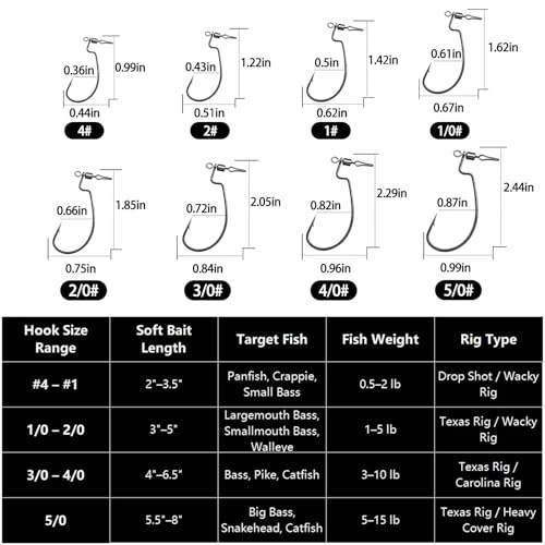 30 60Pcs Swivel Drop Shot Hooks Kit