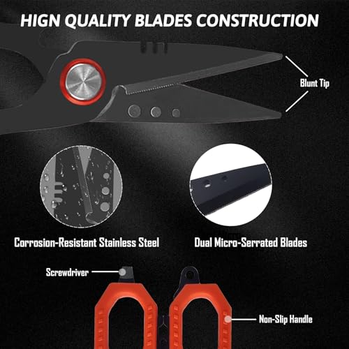 Multi Function Fishing Pliers & Scissors Set 4.7" Titanium Coated (pliers + red scissors)