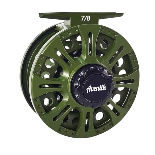 HVCE Graphite Fly Reel Center Drag System Classic III Graphite Large Arbor Sizes 3 (7/8 / Only Reel)