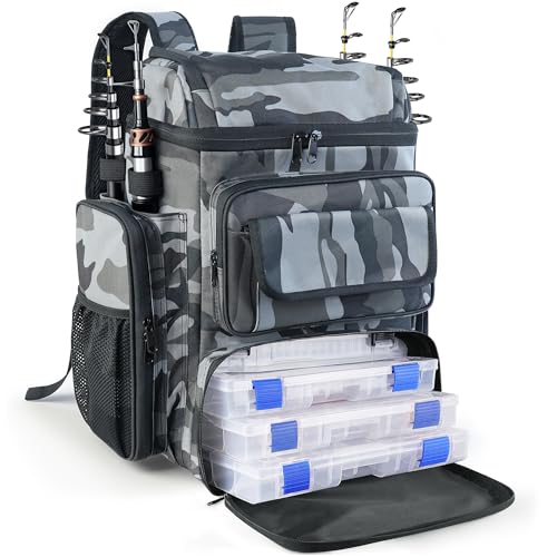 Fishing Backpack with Rod Holders