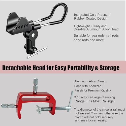 Fishing Rod Holder for Boat (Fishing Rod Holder square-2red)