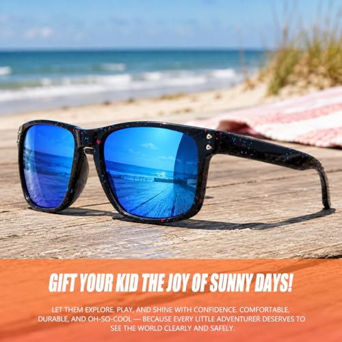 3 Pack Kids Sunglasses Polarized UV Protection Shades for Boys and Girls