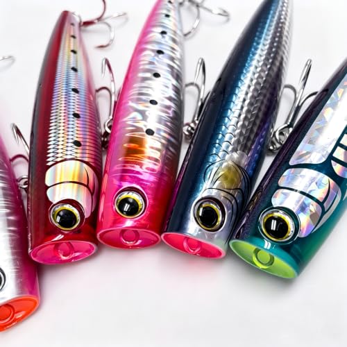 1.41oz 2.29oz Floating Saltwater Topwater Popper Lure (Red / 2.29oz/6.30")