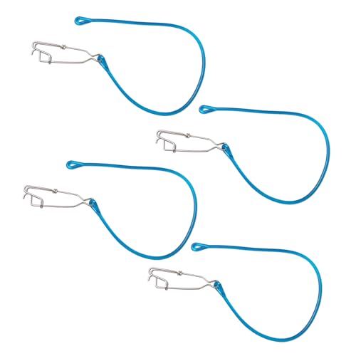 Downrigger Weight Snubber with Ball Bearing Swivel and Snap (11 Inch-4PCS / Blue(W trolling snap only))