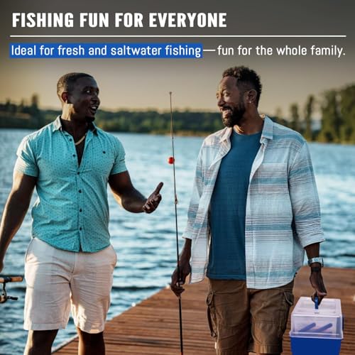 Large 3 Layer Fishing Tackle Box Lures with Tackle Included 448 Pcs (448PCS-Blue)