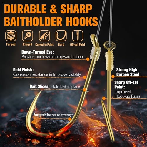 Crawler Harness Walleye Rigs with Dual (Gold-Octopus Hooks- #2)