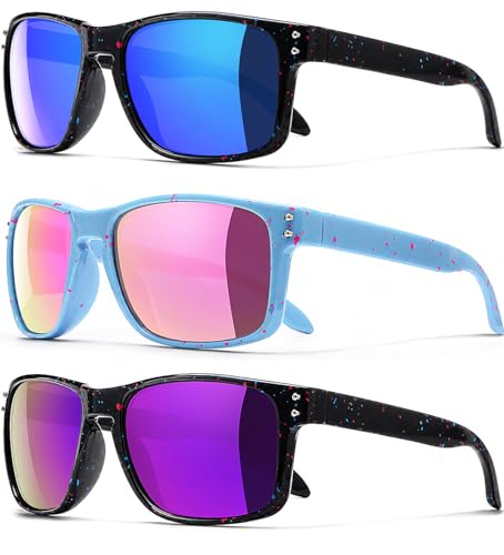 3 Pack Kids Sunglasses Polarized UV Protection Shades for Boys and Girls