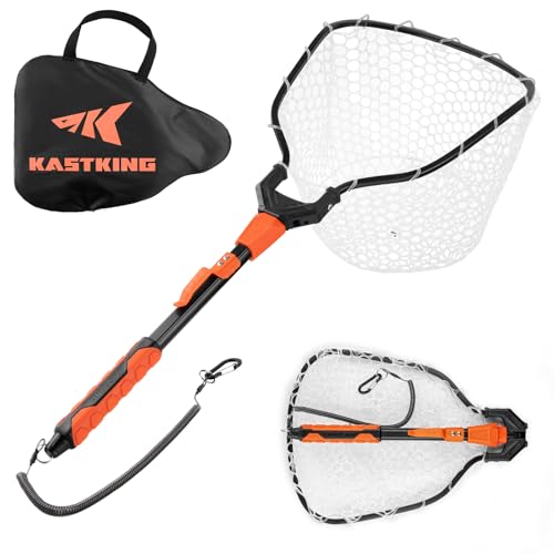 Titanet Folding Fishing Landing Net (32" Total Length (Fixed Handle) / Silicone Net)