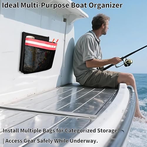 Waterproof & Breathable Marine Storage Bag with Hook and Loop Closure (Lucky Red)