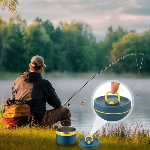 2 Pack Worm Containers for Fishing (dark blue)
