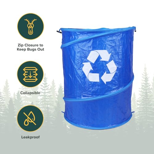 Pop Up Lightweight Trash & Recycle Can (Trash & Recycle Can Set - 29.5 Gallon / Large)