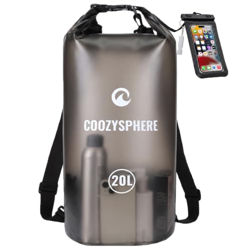 Waterproof Dry Storage Backpack with Phone Case & Whistle 20L (Black / 20L)