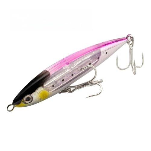Floating Minnow Sinking Pencil Topwater Lure with Internal Flash Spinner