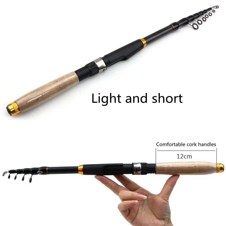 6.9FT Telescopic Fishing Rod and Reel Combo (RED / 5.9FT)