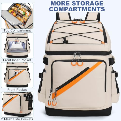 50 Can Large Waterproof Insulated Cooler Backpack