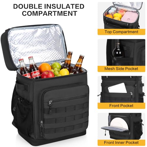 Insulated Double Deck Cooler Backpack for Men Women