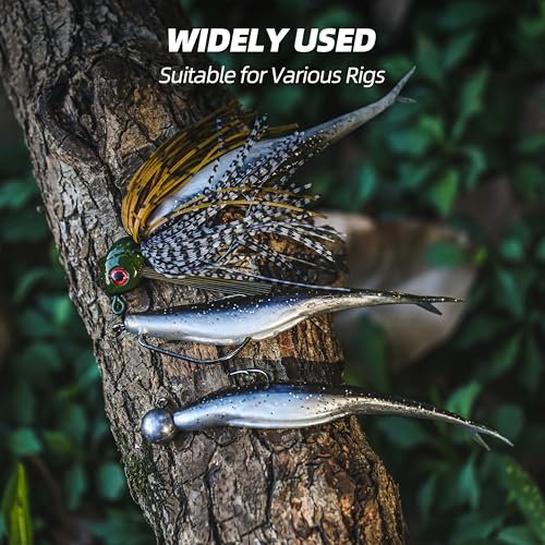 Fork Tail Soft Lures (4 Inch-40pcs / Smokin Shad)