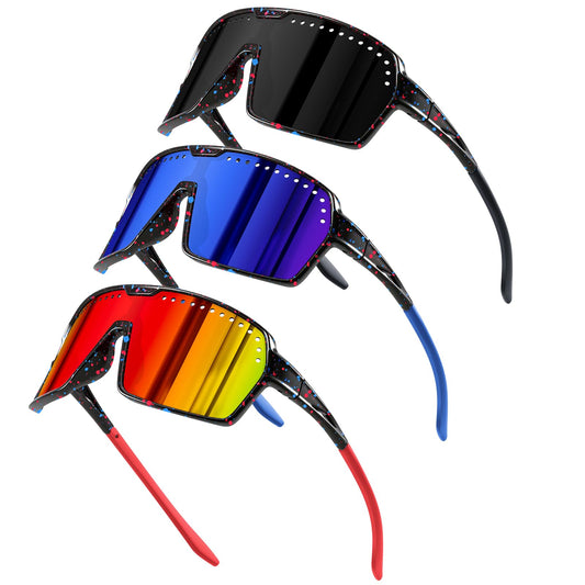 3Pack Polarized Kids Sunglasses UV400 for Youth Softball Running Cycling (7425 - Pink)