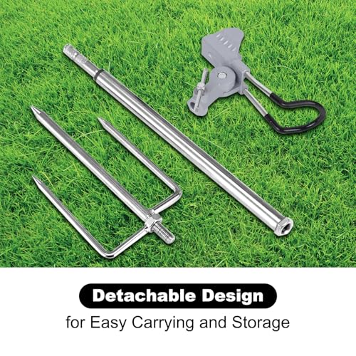 Fishing Rod Holders for Bank Fishing (Silver)