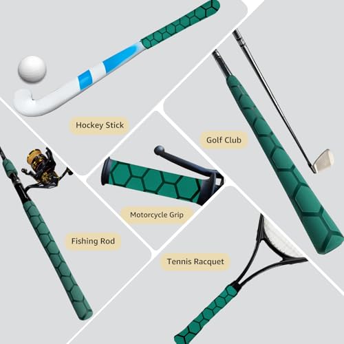 Honeycomb Pattern Shrink Wrap for Ice Hockey Stick (35mm dia. x 5.25 ft long / Green)