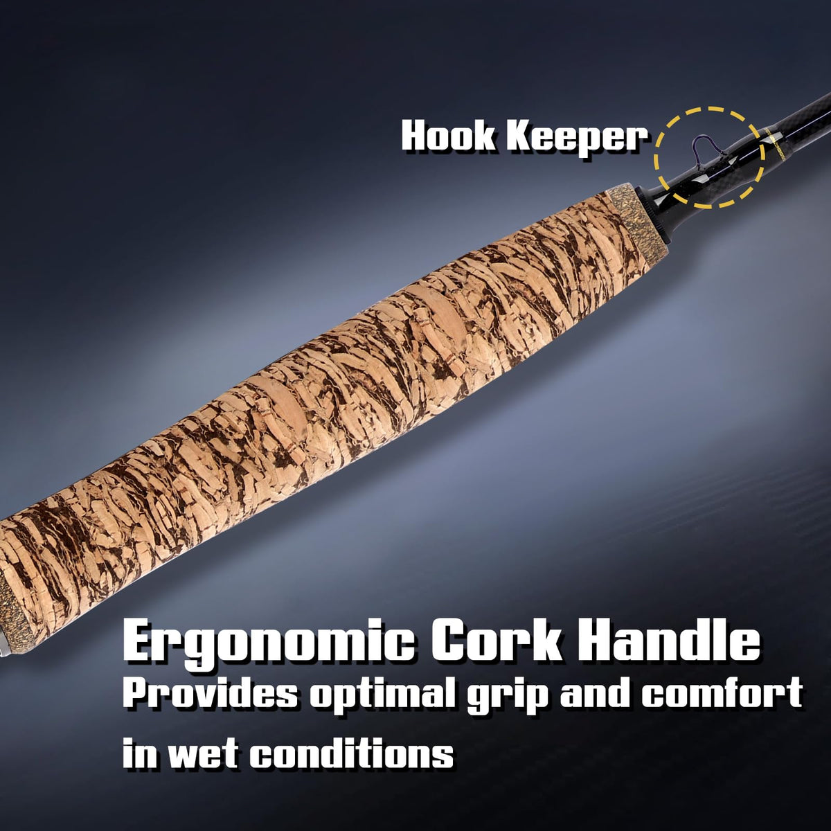 Fly Fishing Rod 4 Piece Travel Fly Rod with Fishing Case (Size:10'-9/10WT-4sec-F)
