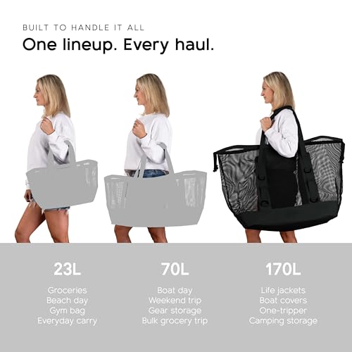 Boat Gear Heavy Duty Outddor CASSI Tote Boat Bag (Black / 170 Liter)