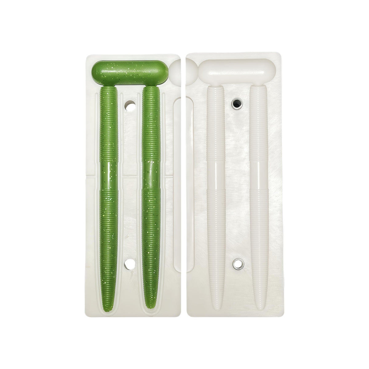 Soft Plastic Molds for Fishing Lure Stick Worms (5" 2-Cav)