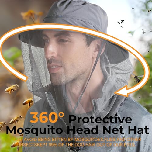 UPF 50+ Fishing Hat w (Medium-Large / Light Grey)