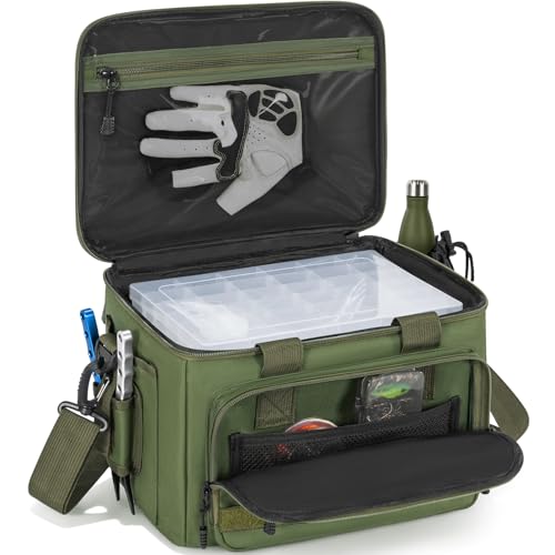 Fishing Tackle Bags with 4 * 3600 Tackle Boxes (Green / With 4 Tackle Boxes)